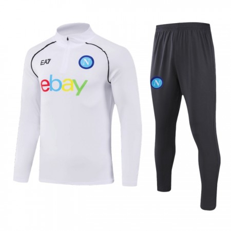 SSC Napoli Training Huppari 2023-24 Neljännes-Zip Valkoinen - Miesten SSC Napoli Training Huppari 2023-24 Neljännes-Zip Valkoinen - Miesten